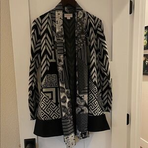 Patterned Black and White Women's Jackets